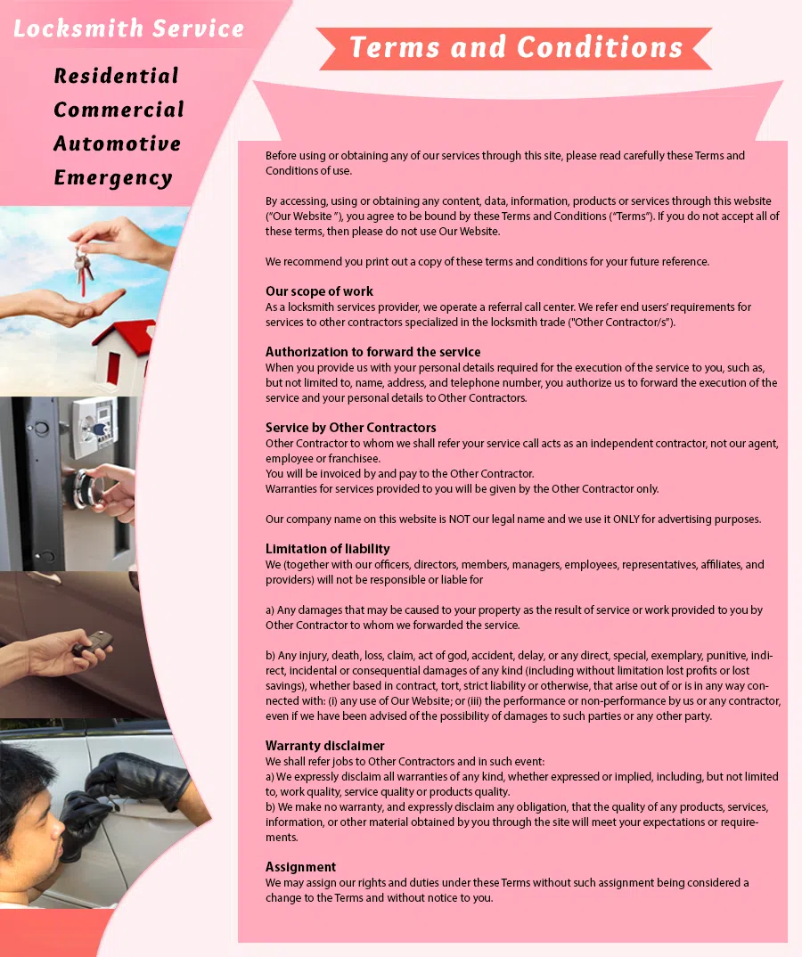 Vancouver Elite Locksmith Vancouver, WA 360-667-3327 - TermsAndCondition-1